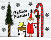 Postal Felices Fiestas