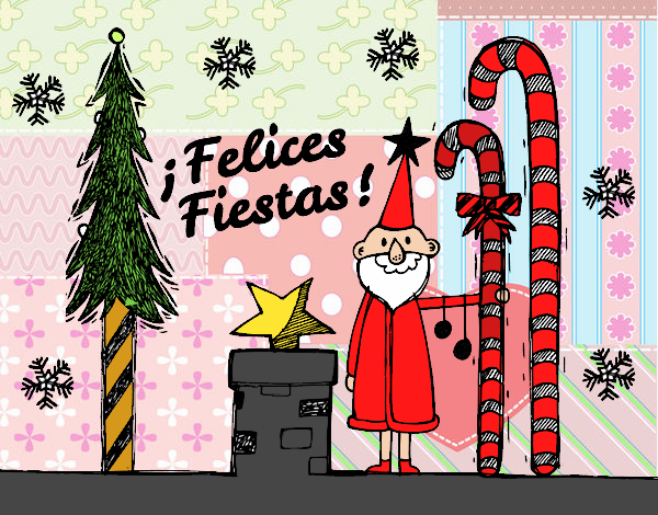 Postal Felices Fiestas