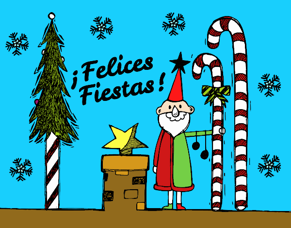 Postal Felices Fiestas