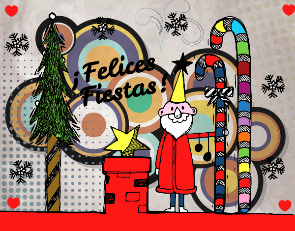 Postal Felices Fiestas