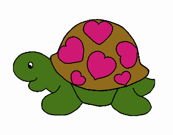 Tortuga con corazones