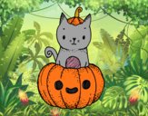 Un gatito de Halloween