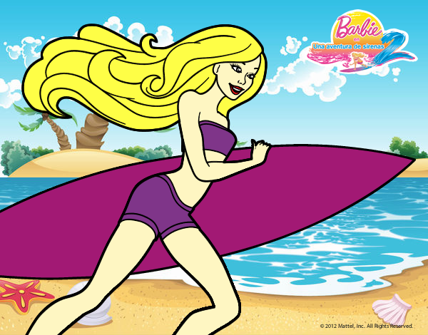 Barbie corre al agua