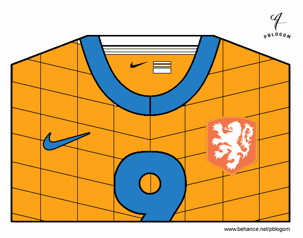 Camiseta del mundial de fútbol 2014 de Holanda