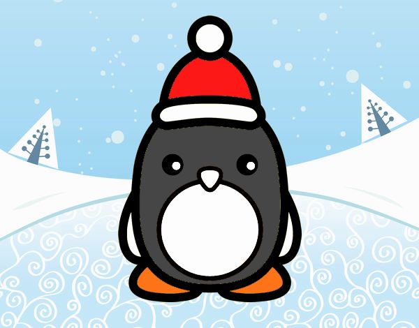 Pingüino navideño