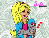 Barbie con su linda gatita