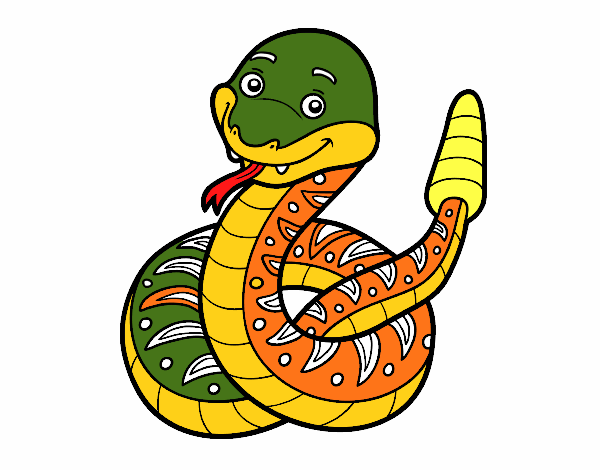 Una serpiente de cascabel