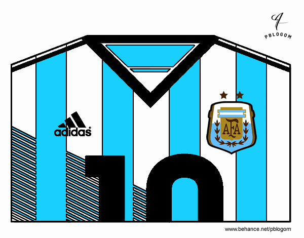 Camiseta del mundial de fútbol 2014 de Argentina