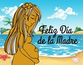 Mamá embarazada en el día de la madre