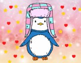 Pingüino con gorro