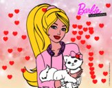 Barbie con su linda gatita