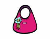 Bolso de asas con flor