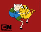 Finn y Jake abrazados