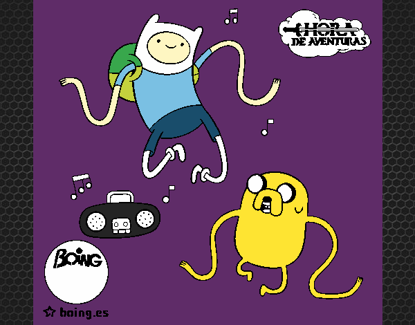 Finn y Jake escuchando música