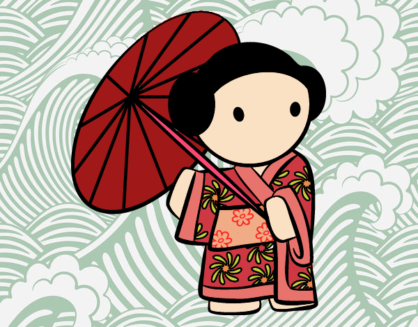 Dibujo de geisha pintado por en  el día 30-07-19 a las 16:40:41.  Imprime, pinta o colorea tus propios dibujos!