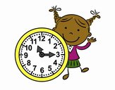 Niña con reloj