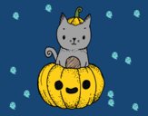 Un gatito de Halloween