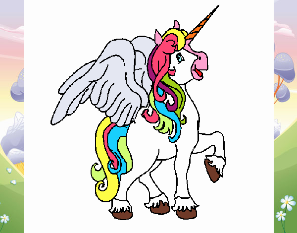 Unicornio con alas