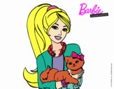 Barbie con su linda gatita