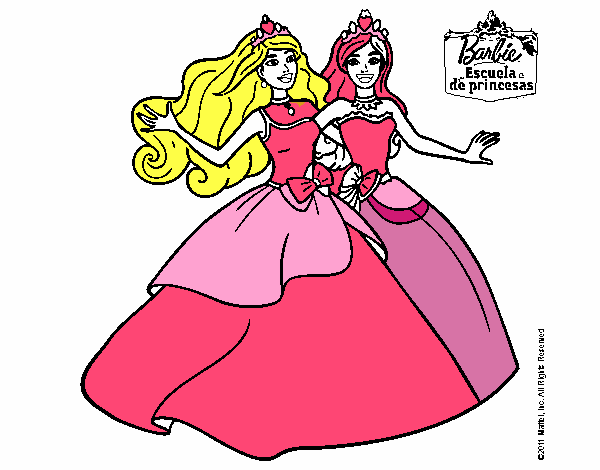 Barbie y su amiga súper felices