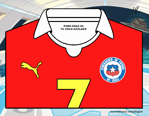 Camiseta del mundial de fútbol 2014 de Chile