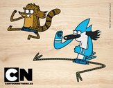 Mordecai y Rigby karatekas