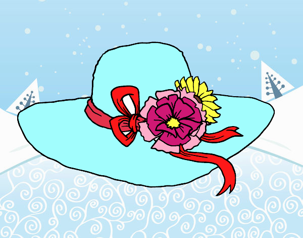 Sombrero con flores