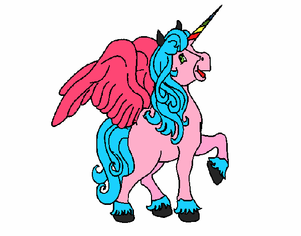 Unicornio con alas