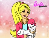 Barbie con su linda gatita