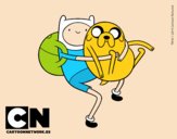 Finn y Jake abrazados