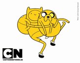 Finn y Jake abrazados