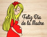 Mamá embarazada en el día de la madre