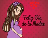 Mamá embarazada en el día de la madre