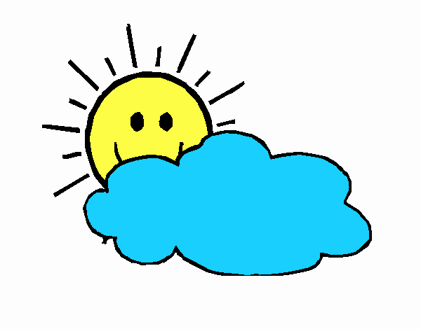 Dibujo De Sol Y Nube Pintado Por En El Día 13 08 19 A Las