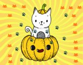 Un gatito de Halloween