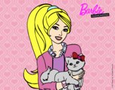 Barbie con su linda gatita