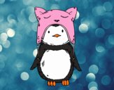 Pingüino con gorrito divertido