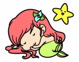 Sirenita chibi durmiendo