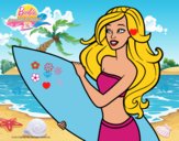 Barbie va a surfear