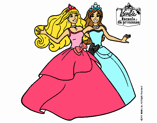 Barbie y su amiga súper felices