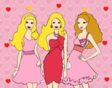 Barbie y sus amigas vestidas de fiesta