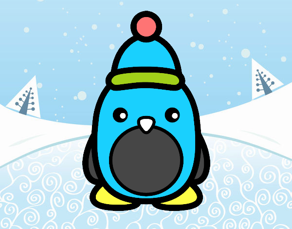 Pingüino navideño