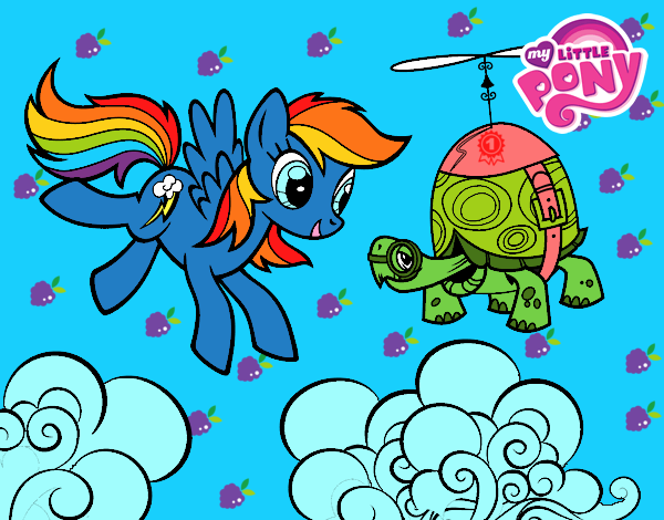 Rainbow Dash y la tortuga tanque