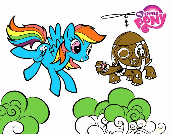 Rainbow Dash y la tortuga tanque