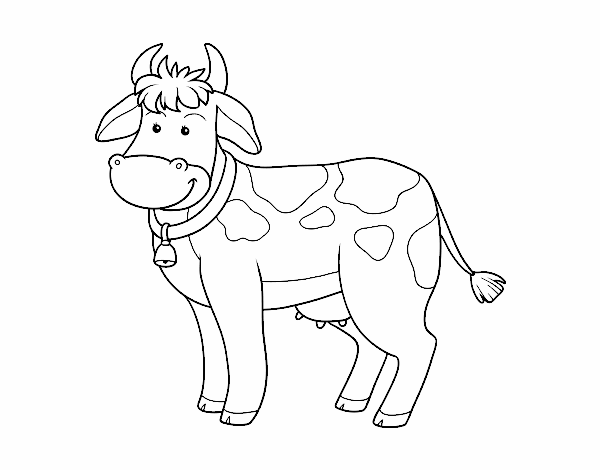  Dibujo de Vaca de granja pintado por en Dibujos.net el día