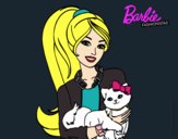 Barbie con su linda gatita