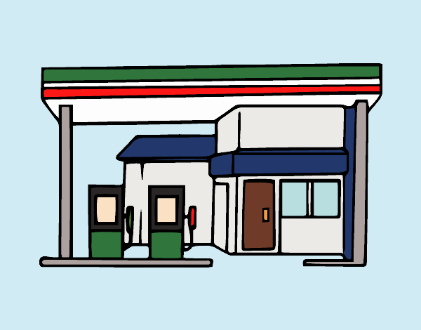 gasolinera dibujo