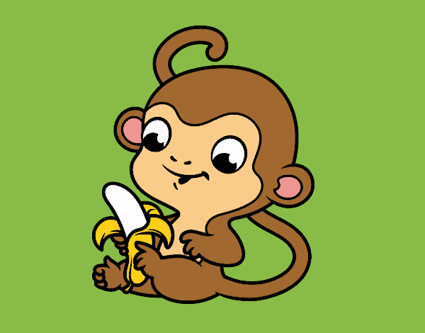 Monito con plátano