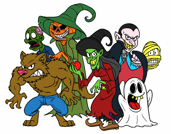 Dibujo de Monstruos de Halloween pintado por en  el día 02-09-19  a las 03:39:30. Imprime, pinta o colorea tus propios dibujos!