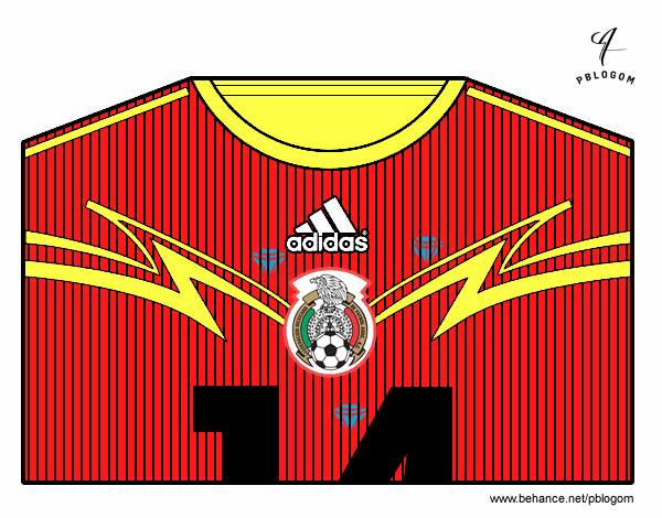 Camiseta del mundial de fútbol 2014 de México